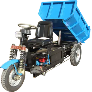 Cinese discarica mini truck 1 ton 1.5 ton 2 ton 3 ton del carico elettrico triciclo mining motorizzato trike con ben fatto cinque batterie