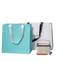 Sacs cadeaux de luxe personnalisés en papier rigide avec logo, ruban, pour chaussures, sous-vêtements, festival, matériaux recyclés, lamination