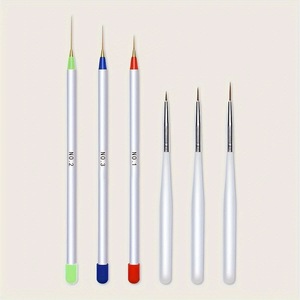 Set di Pennelli <span class=keywords><strong>per</strong></span> Nail Art, Pennelli <span class=keywords><strong>per</strong></span> Gel UV, Disegno di Linee, Fiori, Strass e Cristalli, Manico in Plastica, Pennelli a Fila, Vendita all'Ingrosso - Product Image 2