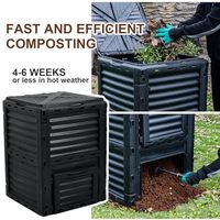 L1 Poubelle à compost en plastique pliable pour l'extérieur Poubelle à compost pour engrais de jardin pratique
