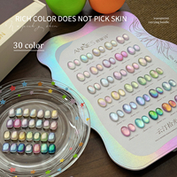 Ennis 30 Couleurs 5g Gel Vernis à Ongles Effet Œil de Chat 2026 Nouveau Kit Gel Ongles Effet Aurore Cat Eye Nécessite une Lampe UV pour Sécher
