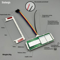 Interrupteur tactile à gradation continue pour miroir LED avec affichage de l'heure et de la température, dégivreur, 12V 5A 60W, design fin