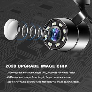 Caméra de recul pour voiture avec lignes de guidage dynamiques, caméra de recul analogique CVBS, objectif fisheye réglable, <span class=keywords><strong>vision</strong></span> nocturne IR - Product Image 5