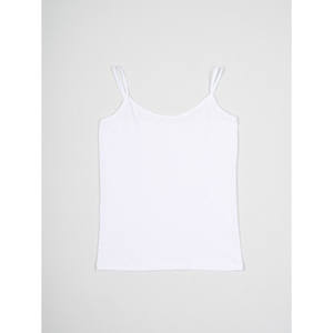 Camisol de algodón para mujer M/L 2 piezas blanco sin costuras verano sin mangas Casual Top con decoración de encaje Material de nailon tejido - Product Image 1
