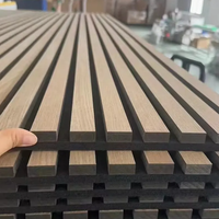 Panneaux muraux acoustiques modernes en MDF à lattes, flexibles, cannelés, écologiques, réduction du bruit de 80 %, décoratifs courbés, haute compression