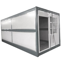 Assemblage rapide Cabine mobile abordable de 20 pieds Petites maisons Maison préfabriquée en conteneur préfabriquée pliante portable