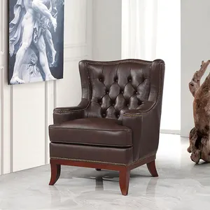 King Queen Stuhl Wohnzimmer Sofa Stuhl Rindsleder Leder Chesterfield Tufted Sofa Wohnzimmer möbel Wohn möbel