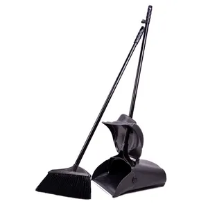 Upright Windproof Lobby Dustpan with long handle for Commercial With Self Opening