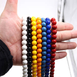 10mm Stock Vente Coloré <span class=keywords><strong>Peinture</strong></span> Verre Bracelet Perles Fabrication De Bijoux Pierre Synthétique Naturelle Personnalisé Rouge Mélange Couleur Accessoire - Product Image 6