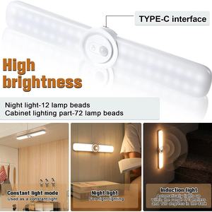 Lumière LED pour placard, rechargeable par USB, 3 couleurs, intensité réglable, éclairage intelligent pour la maison, détecteur de mouvement, lumière de placard avec télécommande - Product Image 3