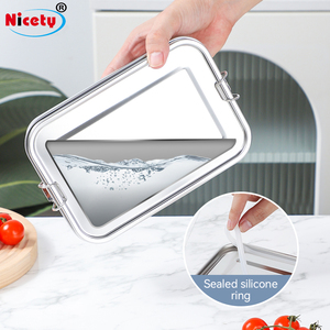 מיכל אחסון מזון מנירוסטה ללא BPA בנפחים של 550/850/1200/1400/2400 מ\\\"ל, קופסאות אוכל רב פעמיות ממתכת - Product Image 3