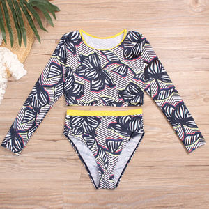 Promoção <span class=keywords><strong>Plus</strong></span> <span class=keywords><strong>Size</strong></span> Swimwear manga comprida Swimsuit Two Piece Set <span class=keywords><strong>Swim</strong></span> <span class=keywords><strong>Suit</strong></span> em Stock - Product Image 3