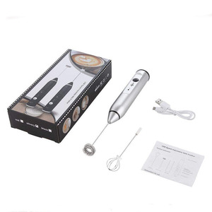In Acciaio Inox Elettrico ricaricabile latte ugello usb tenuto in mano portatile bere ugello Portatile Ad Alta Velocità Creatore di Schiuma drink Mixer - Product Image 3