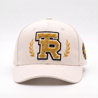 Casquette de baseball personnalisée à marque privée, style universitaire, avec patch chenille, structurée, 6 panneaux, logo brodé, style athlétique universitaire, OEM ODM