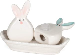 Accessoire de cuisine dolomite <span class=keywords><strong>lapin</strong></span> rose bleu ensemble de salière et poivrière décorative de Pâques - Product Image 4