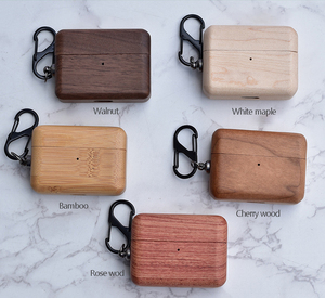 เคสป้องกันการกระแทกทำจากไม้จริงเป็นมิตรกับสิ่งแวดล้อมสำหรับเคสหูฟัง <span class=keywords><strong>Apple</strong></span> airpods Pro 2 Pro 3 1/2 - Product Image 6
