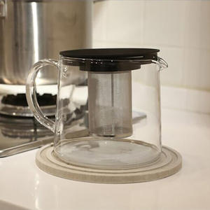 Posavasos redondo de tierra diatomeas, color sólido, absorbente, para macetas, decoración de mesa, alfombrillas. - Product Image 1