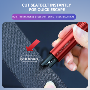 Martillo de Seguridad para Auto 2 <span class=keywords><strong>en</strong></span> 1, Rompeventanas, Cortador de Cinturón de Seguridad, Herramienta de Escape de Emergencia con Logotipo Personalizado - Product Image 4