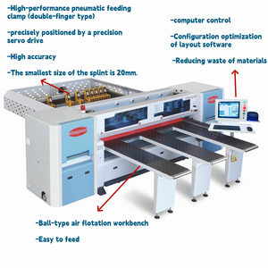 Scie à panneaux CNC horizontale automatique intelligente de haute précision à grande vitesse <span class=keywords><strong>Multicut</strong></span> pour le travail du bois, gain de temps - Product Image 3