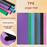 Tapete de Yoga Profesional de TPE de 8 mm de Ancho Extra y 80 cm de Largo, Antideslizante, para Estudio o Boutique, Suministro Directo al por Mayor, Tapete de Pilates