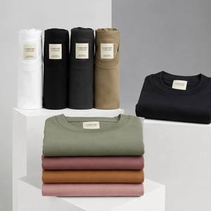 T-shirt da <span class=keywords><strong>uomo</strong></span> oversize 210GSM 100% cotone, pesante, con spalle scese, girocollo, tinta unita, personalizzabile con logo, all'ingrosso, produttore - Product Image 3