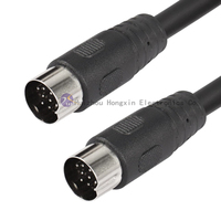 Câble de commande de signal électrique Din 13Pin mâle à mâle Connecteur mâle Midi Mini Din 13 broches vers câble d'extension Audio Av mâle