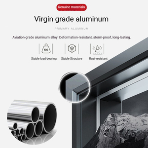 Ventanas Francesas de Aluminio con Doble Vidrio Certificado GEDELI, Estilo Moderno, Marco de Acero Negro, Apertura Vertical Deslizante para el Hogar - Product Image 4