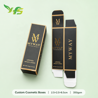 Boîte à rouge à lèvres cosmétique personnalisée, boîte de luxe en papier doré, gloss à lèvres, produits de soin des ongles, boîte d'emballage pour vernis à ongles, impression avec logo personnalisé