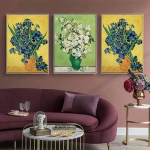 Eleganti Stampe su Tela Floreali Personalizzate con Cornice in Legno, <span class=keywords><strong>Arte</strong></span> Murale Moderna Nordica per Arredamento d'Interni, Vendita all'Ingrosso - Product Image 3
