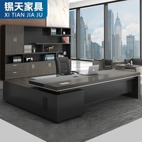 XTLBZ-062 Bureau de direction moderne de luxe Xitian fabriqué en Chine, en panneau mélaminé avec bordure entièrement scellée, extensible, couleur et taille personnalisables, pour bureau