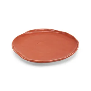 Nieuwe Kleur Van Het Paradijs Collectie 21Cm Keramische Dinerplaat Fancy Glazuur Oranje Serveerschaal Soepbord