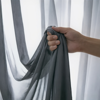 Tissu en tulle léger tissé sur mesure, écologique, 100 % polyester, fil slub, voile pour rideaux de fenêtre - Fabriqué sur commande