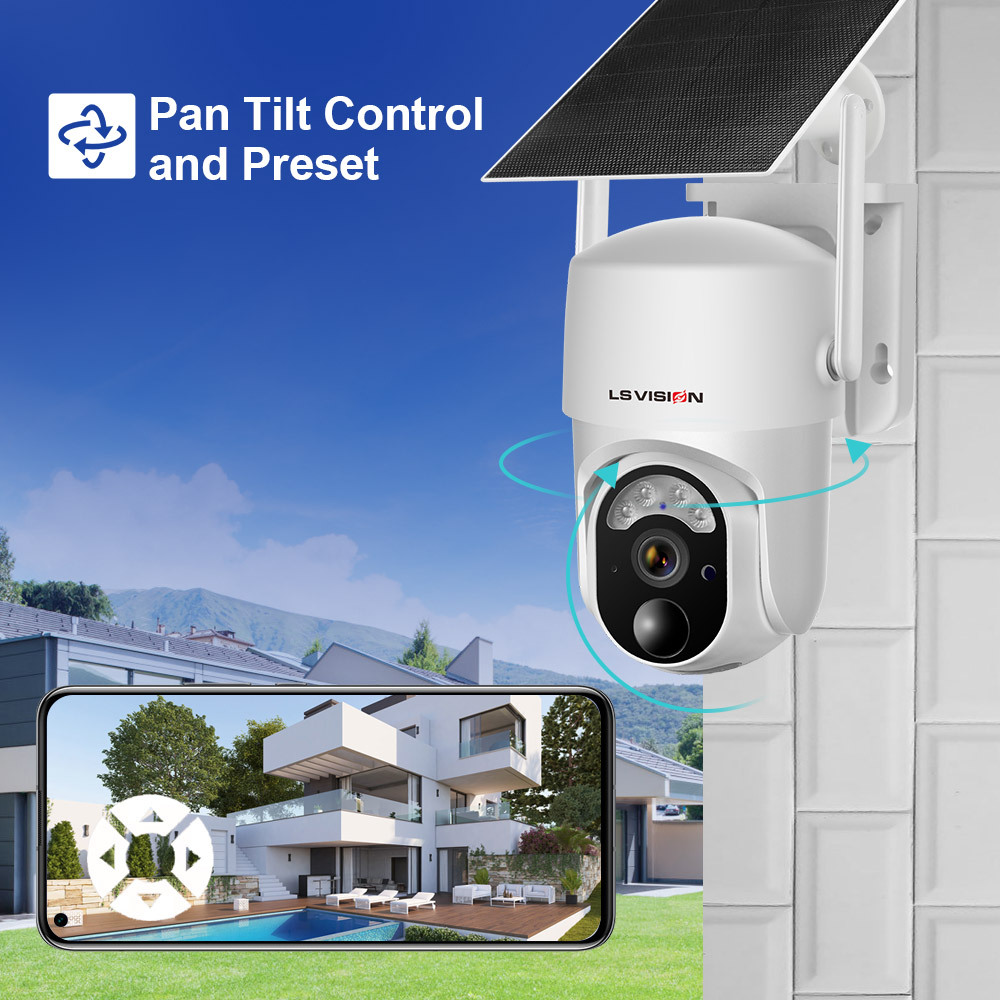 LS VISION 3MP PTZ Camera TF IP66 MIC Camara IP 4K Solar Camera Indoor Security Camera Wireless Outdoor · image 4
