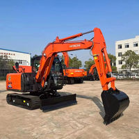 Maquinaria de excavadora usada propia familiar Hitachi Zx65 Máquina excavadora usada barata Hitachi Zx65 Excavadora pequeña usada