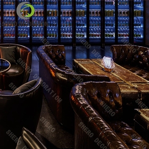 Meubles modernes de salon de shisha de conception intérieure de boîte de nuit futuriste pour la décoration de club - Product Image 5