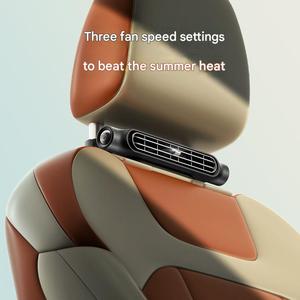 Ventilateur de siège de voiture sans pales alimenté par USB, nouveau, 3 vitesses, refroidissement du dossier, vent puissant, ventilation du véhicule, accessoire de confort - Product Image 1