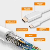 Câble HDMI de qualité supérieure pour téléphone vers TV, câble USB Type C vers HDMI 4K 60Hz, câble Type-C vers HDMI