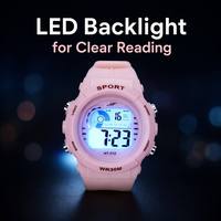NT-312 Jam Tangan Digital Olahraga Multifungsi Jam Tangan Anak Pelajar Kronograf Alarm Lampu Latar LED