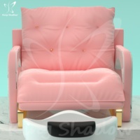 Fauteuil de pédicure KingShadow style trône en acier inoxydable, luxe, pour salon de beauté, spa, dossier réglable, drainage automatique