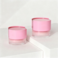 Pot à crème PS 50g avec couvercle rond droit, emballage cosmétique pour crème de soin, réutilisable et personnalisable
