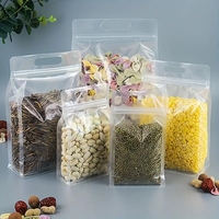 Sachet Doypack refermable à fermeture éclair, à huit soudures latérales, transparent, en plastique, pour emballage alimentaire, en Mylar avec fermeture à glissière