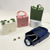 Boîtes de rangement pour bijoux en carton imprimé de luxe ZXF, personnalisées avec logo, 9*9*3.5cm, ensemble de boîtes cadeaux
