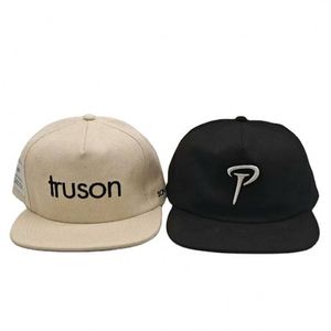 Casquettes Snapback non structurées à 5 panneaux avec patch en caoutchouc, logo personnalisé, broderie de logo - Product Image 4