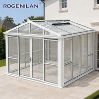 Rogenilan - Solárium de Aluminio Personalizado con Vidrio Bajo Emisivo, Solárium Independiente con Doble Acristalamiento Templado para Patio