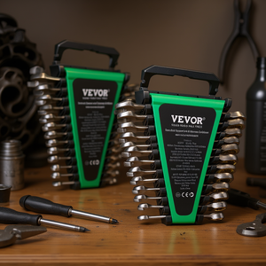 Ensemble de clés à cliquet combinées Vevor 24 pièces, SAE et métriques, en acier Cr-V, avec support d'organisation, kit d'outils pour la maison et l'automobile - Product Image 2