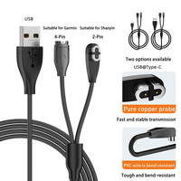 Le plus récent 2 en 1 Port magnétique 4Pin 2Pin vers USB un câble de données mâle Type c fil de charge plus rapide pour Shokz écouteur Garmin montre intelligente