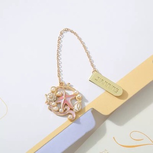Marcapáginas de Metal Personalizado con Borla, Estrella de Mar Esmaltada, Concha y Perla, <span class=keywords><strong>Marcador</strong></span> de Páginas para Mujeres y Niñas, Regalo de Lectura, Papelería Estética - Product Image 6