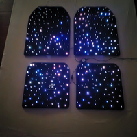 Tapis lumineux LED à fibres optiques pour voiture, étanches IP65, en plastique, avec télécommande via application
