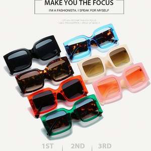 Gafas de Sol Cuadradas Extra Grandes de Moda Vintage 2022, Color Verde Leopardo, Protección UV400, Coloridas, para Mujer - Product Image 6