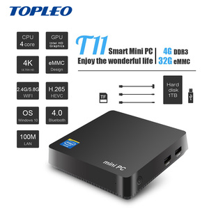 64 bit CPU Cherry trail Z8350 vga mini pc 4 nic T11 VESA para montaje en el entretenimiento en <span class=keywords><strong>casa</strong></span> y oficina trabajo - Product Image 5